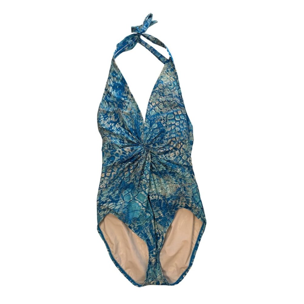 Coco Reef blue and green swim suit size 12 - Picture 1 of 3